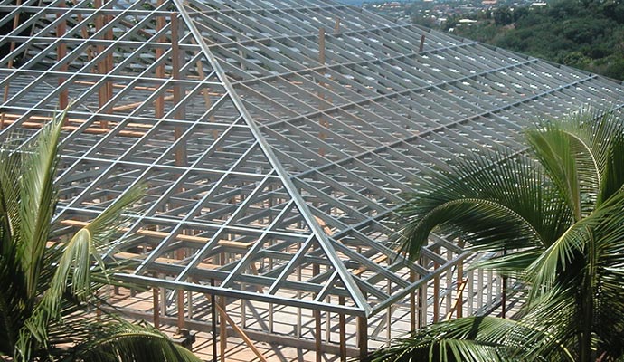 Steel frame construction